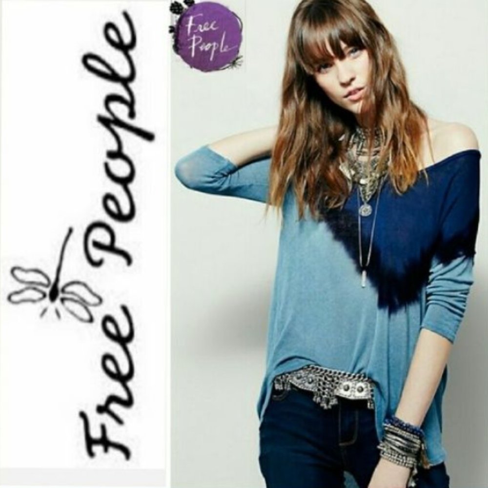 Free People Chelsea Oversize Ombre Tee Size Small